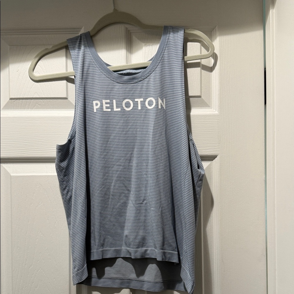 Peloton Blue Striped Women's Tank Top